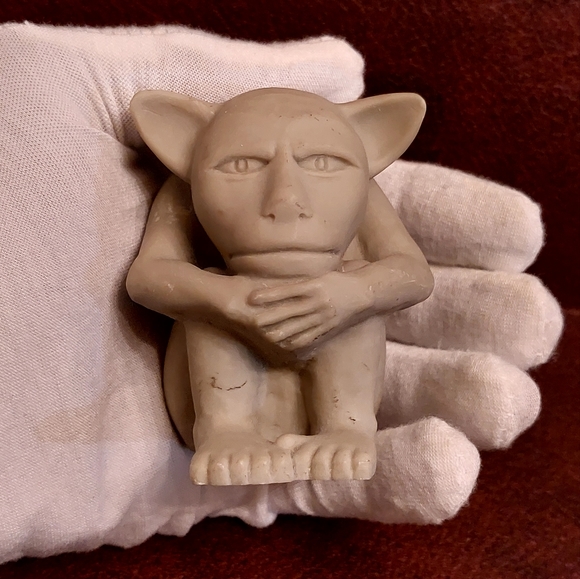Vintage 1990 Small Clay Dedo Gargoyle Sculpture Signed by Artist Keith Findling - Picture 13 of 16